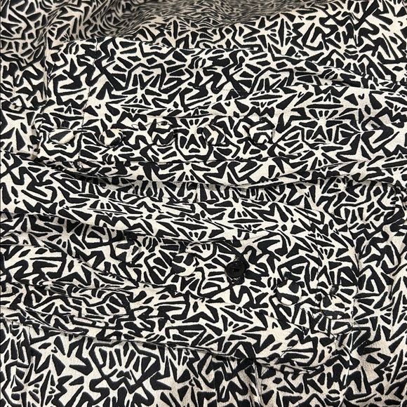 ZARA PRINTED MIDI DRESS BLACK / WHITE - Picture 14 of 14